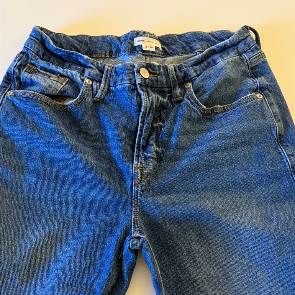 Good American destroyed jeans